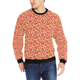 Tropical grapefruit pattern Men's Crew Neck Sweatshirt