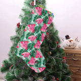 Watermelons tropical palm leaves pattern Christmas Stocking