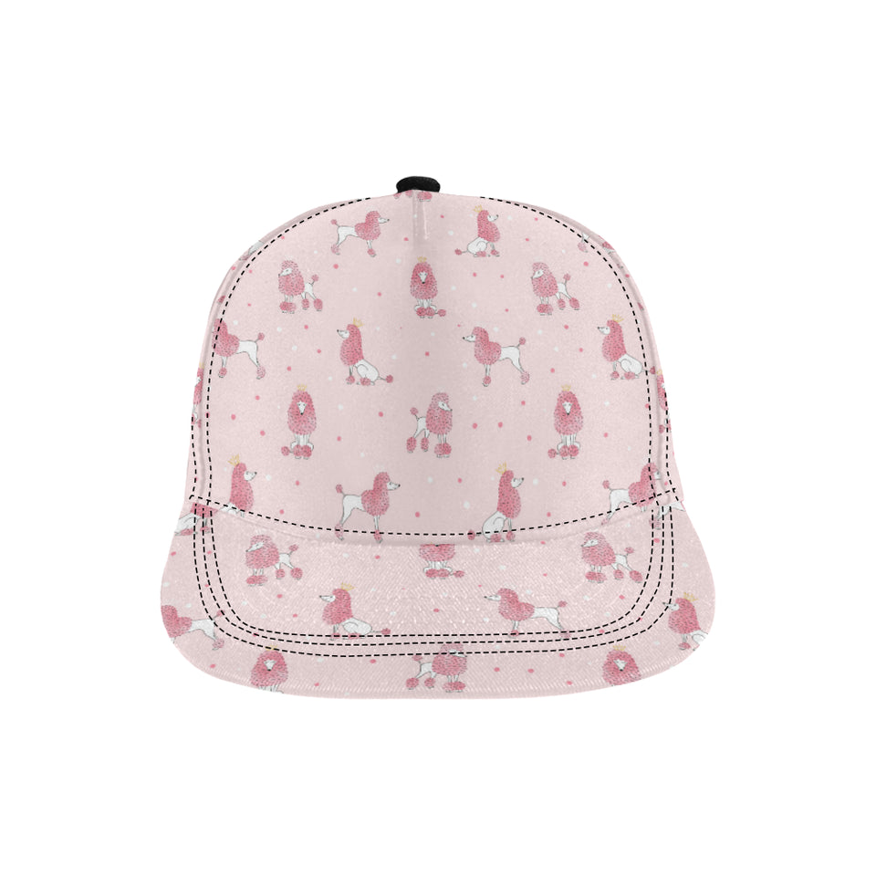 Poodle dog pink color theme All Over Print Snapback Cap