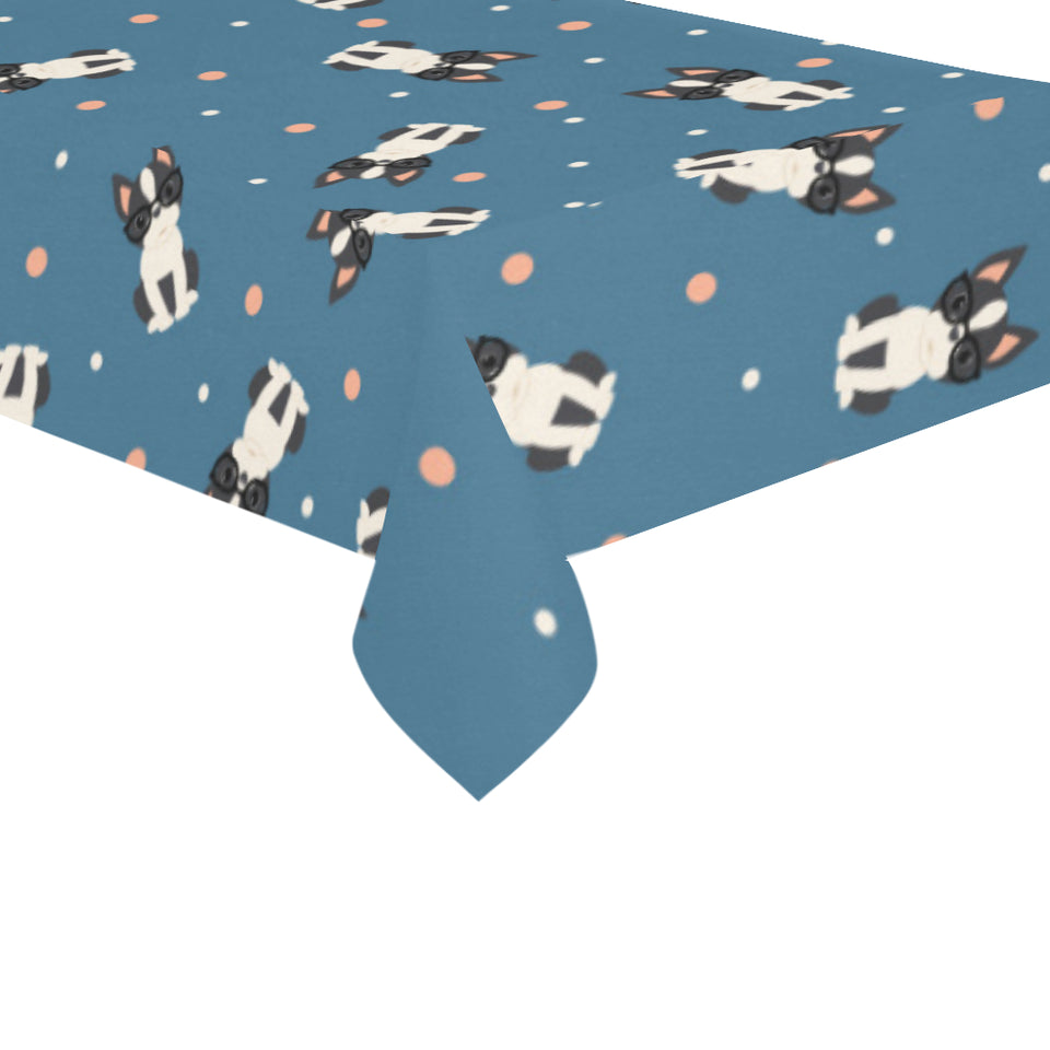 Cute boston terrier dog spattern Tablecloth
