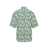 Pelican Pattern Print Design 04 Women's All Over Print Hawaiian Shirt