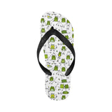Sketch funny frog pattern Unisex Flip Flops