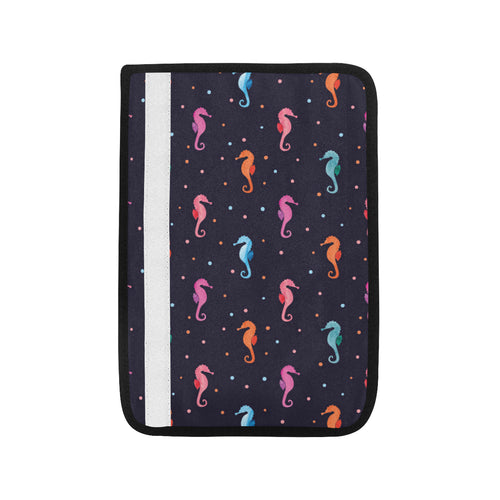 Watercolor colorful seahorse pattern Car Seat Belt Cover