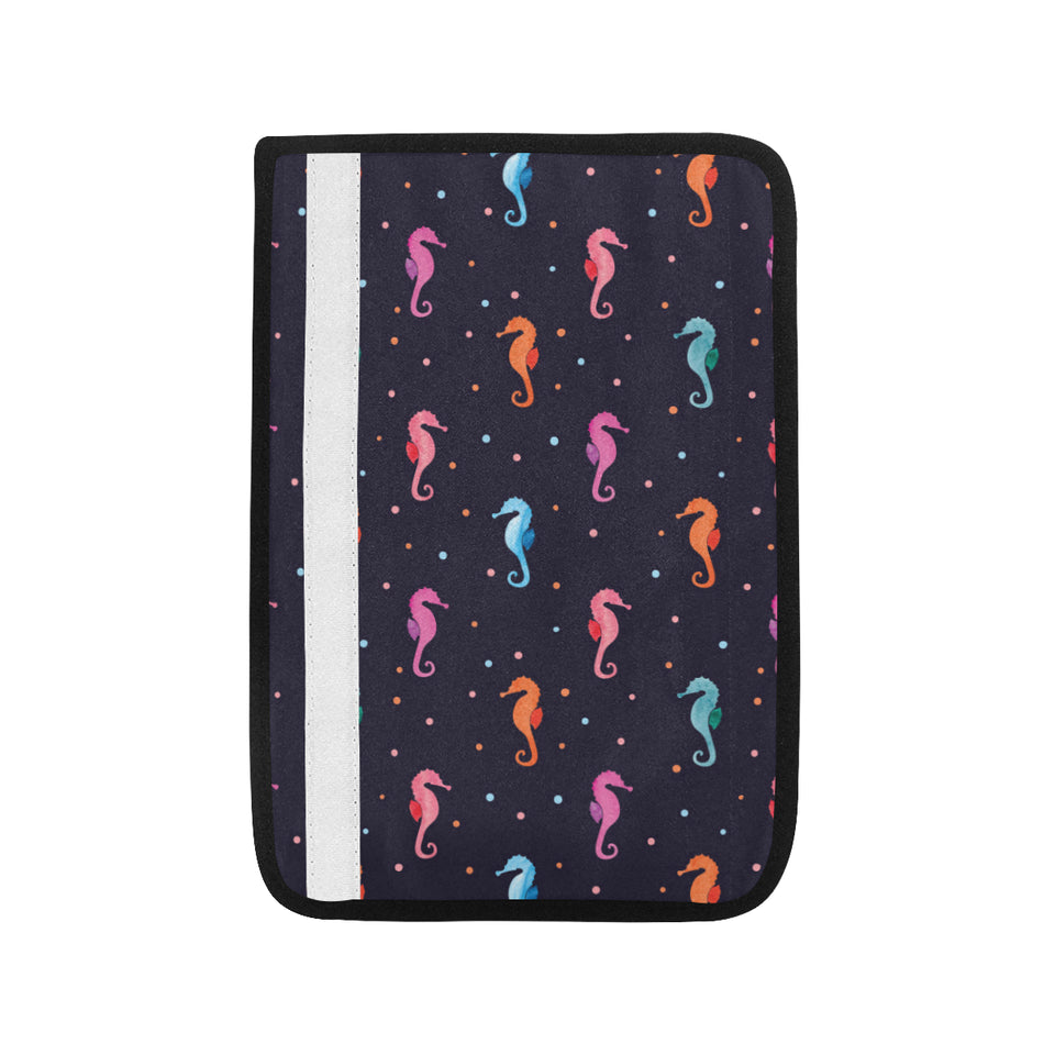 Watercolor colorful seahorse pattern Car Seat Belt Cover