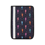 Watercolor colorful seahorse pattern Car Seat Belt Cover