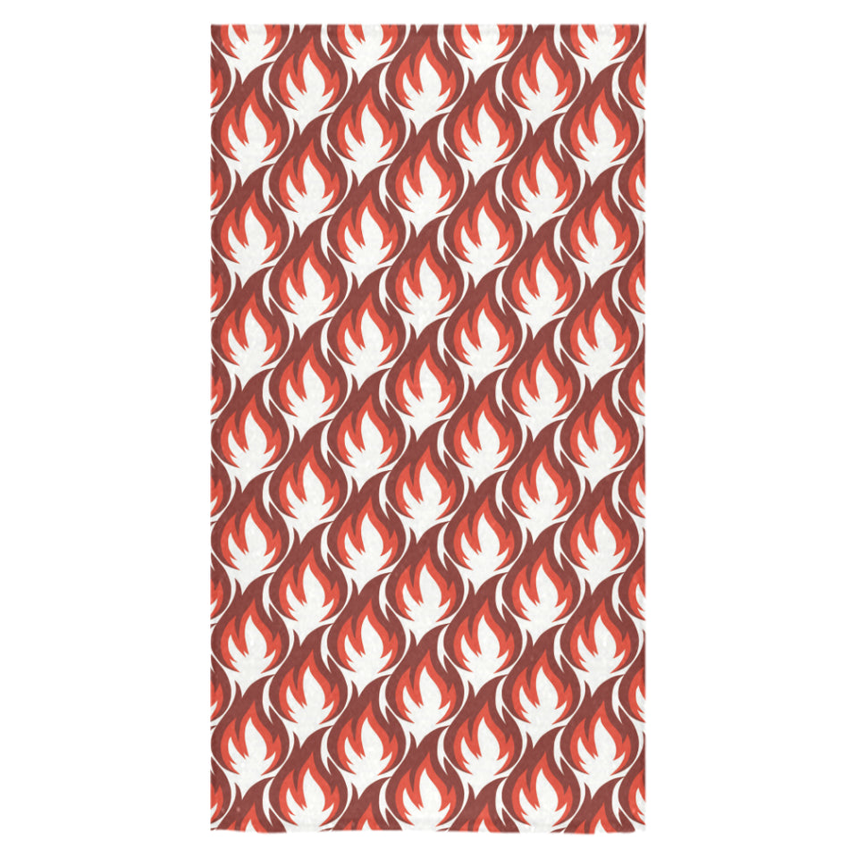 Fire flame symbol design pattern Bath Towel