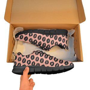 Lips Pattern Print Design 02 Men's Breathable Sneakers ( Model 055)
