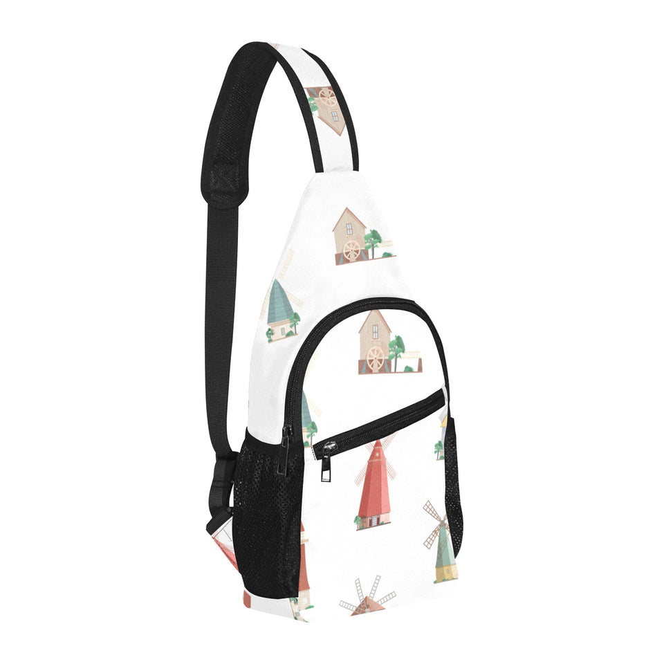 windmill design pattern All Over Print Chest Bag