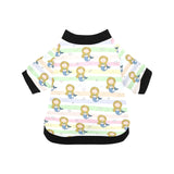 Cute hand drawn mermaid All Over Print Pet Dog Round Neck Fuzzy Shirt