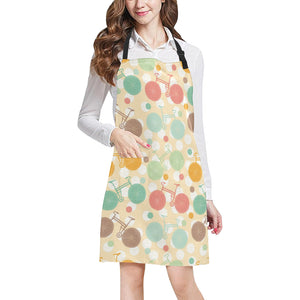 Bicycle Pattern Print Design 01 All Over Print Adjustable Apron