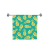 Pineapples pattern green background Bath Towel