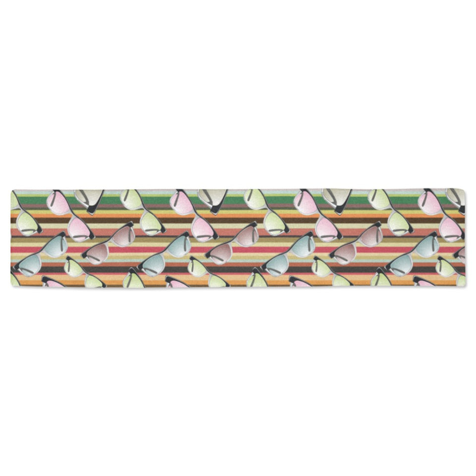 Sun Glasses Pattern Print Design 02 Table Runner