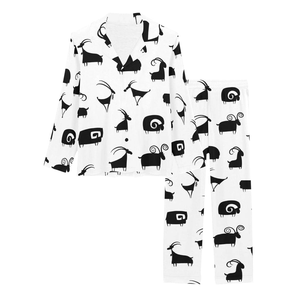 Goat ram pattern Women's Long Pajama Set