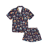 Colorful mushroom pattern Kids' Boys' Girls' V-Neck Short Pajama Set