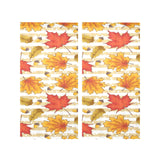 Maple leaf oak leaf acorns beige striped backgroun Gauze Curtain