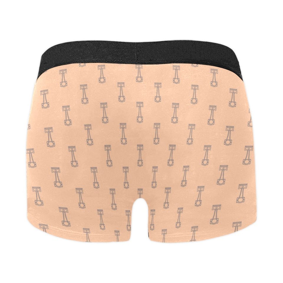 Engine Piston Cream Background Pattern Design 04 Men's All Over Print Boxer Briefs Men's Underwear