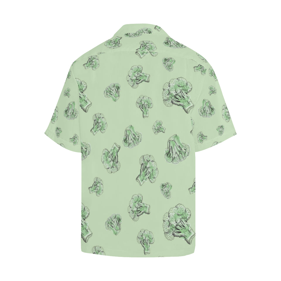 broccoli sketch pattern Men's All Over Print Hawaiian Shirt