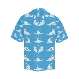 Cute sea lion seal pattern background Men's All Over Print Hawaiian Shirt