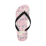 Japanese crane rose pattern Unisex Flip Flops