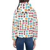 Sun Glasses Pattern Print Design 03 Women's Padded Hooded Jacket