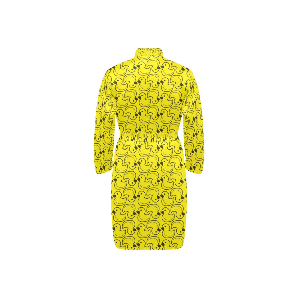 Duck Pattern Print Design 02 Men's Long Sleeve Belted Night Robe