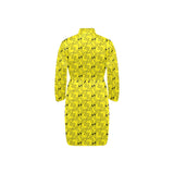 Duck Pattern Print Design 02 Men's Long Sleeve Belted Night Robe