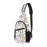 Skate Board Pattern Print Design 05 All Over Print Chest Bag