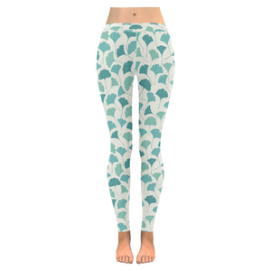 Green ginkgo leaves pattern Women's Legging Fulfilled In US