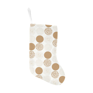 Gold Texture mushroom pattern Christmas Stocking