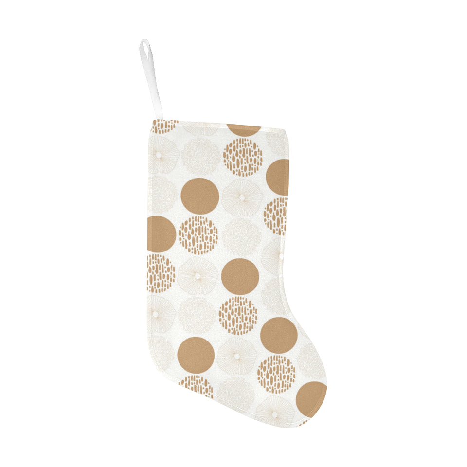 Gold Texture mushroom pattern Christmas Stocking