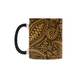 cacao beans tribal polynesian pattern background Morphing Mug Heat Changing Mug