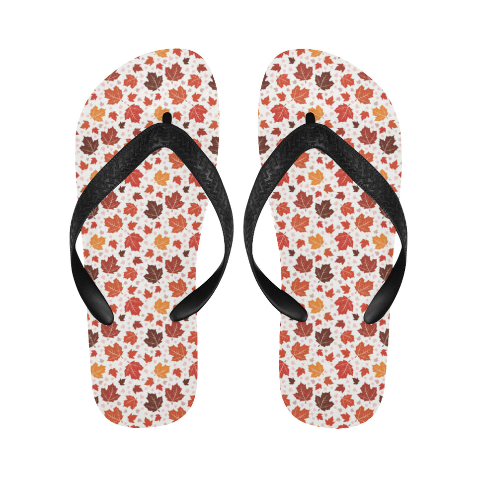 Colorful Maple Leaf pattern Unisex Flip Flops