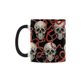 Red snake skull pattern Morphing Mug Heat Changing Mug
