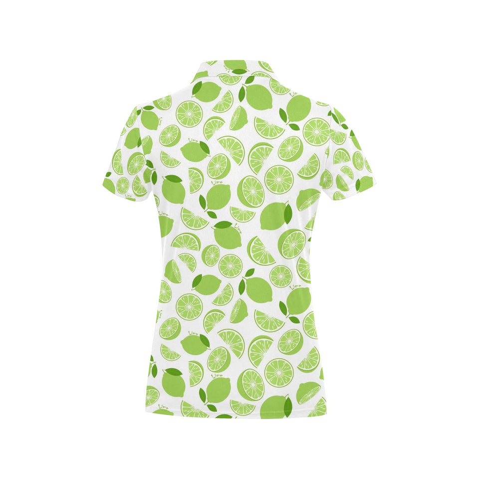 Lime design pattern Women's All Over Print Polo Shirt