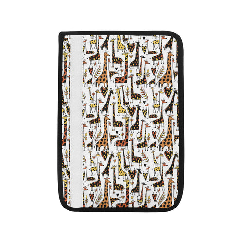 Giraffe Pattern Print Design 05 Car Seat Belt Cover