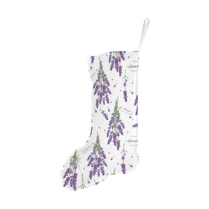 lavender flower design pattern Christmas Stocking