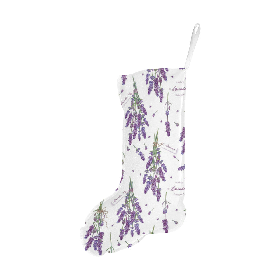 lavender flower design pattern Christmas Stocking