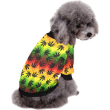 Canabis Marijuana Weed Pattern Print Design 03 All Over Print Pet Dog Round Neck Fuzzy Shirt