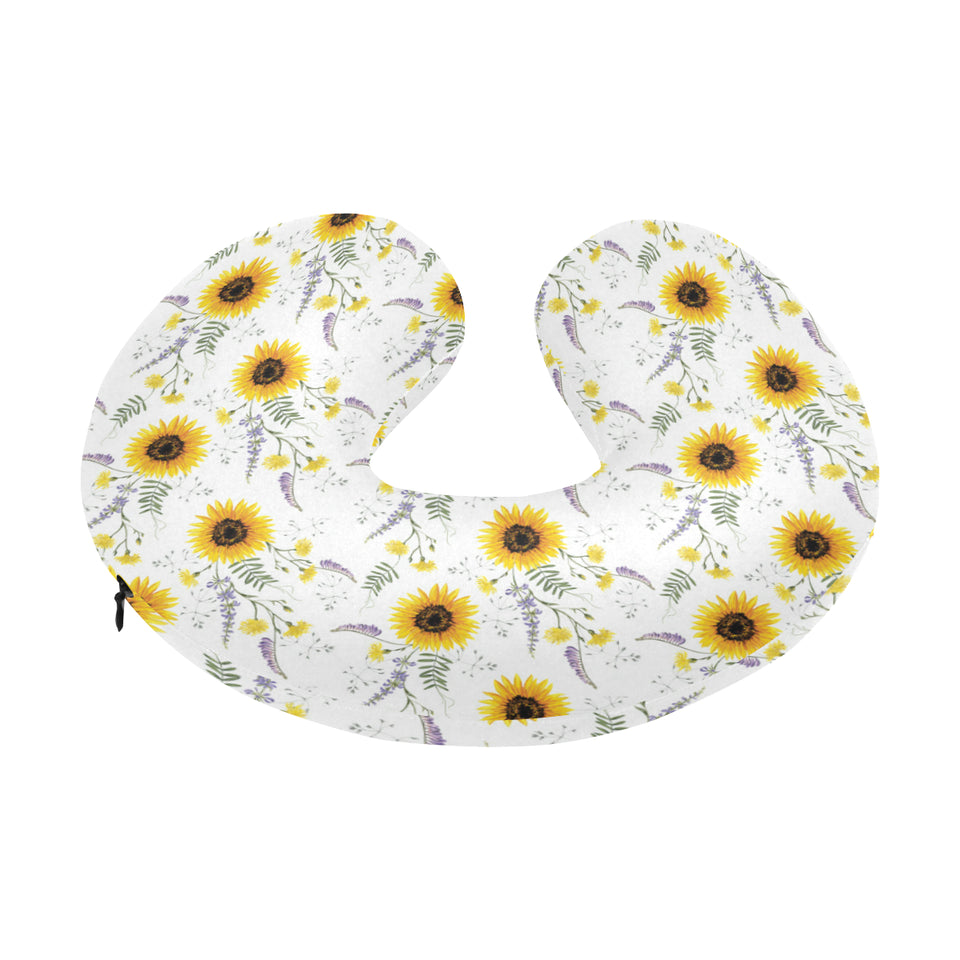 beautiful sunflowers pattern U-Shaped Travel Neck Pillow