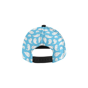 Cute white sea lion seals pattern All Over Print Snapback Cap