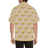 Rhino yellow theme pattern Men's All Over Print Hawaiian Shirt