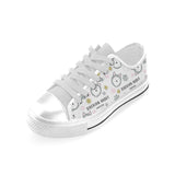 Siberian Husky design pattern Men's Low Top Shoes White