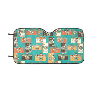 Camera Pattern Print Design 03 Car Sun Shade