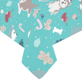 Christmas cute siberian husky puppie pattern Tablecloth