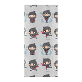 Cute ninja pattern Beach Towel