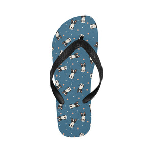 Cute boston terrier dog spattern Unisex Flip Flops