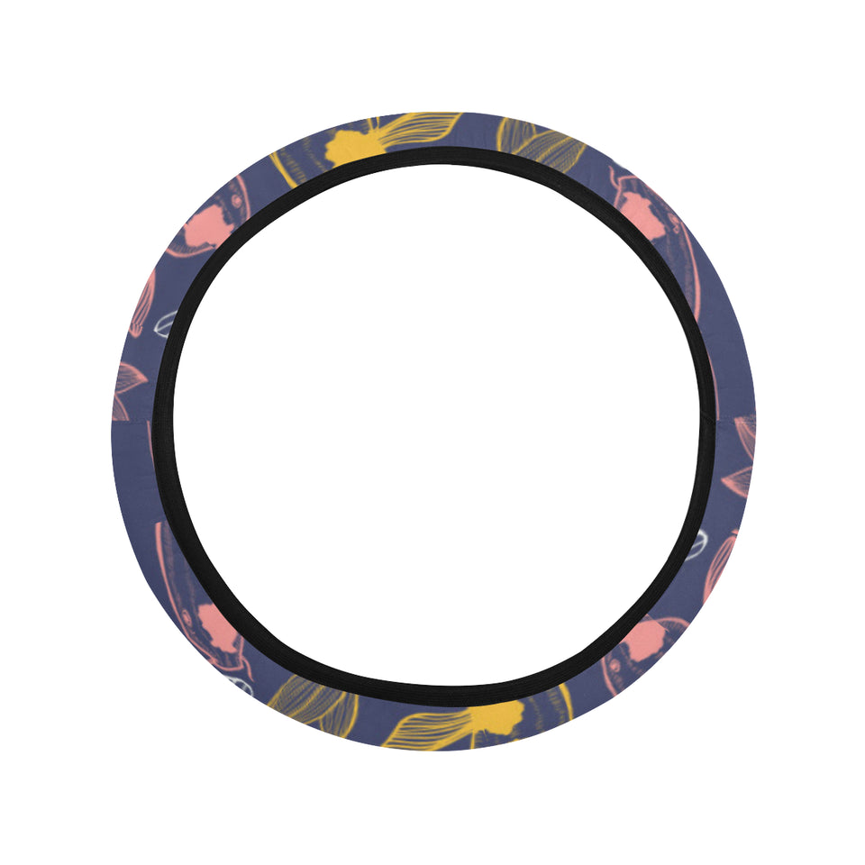 Koi Fish Carp Fish pattern Car Steering Wheel Cover