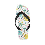 Cute elephants palm tree flower butterfly pattern Unisex Flip Flops