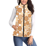 Various cookie pattern Women's Padded Vest