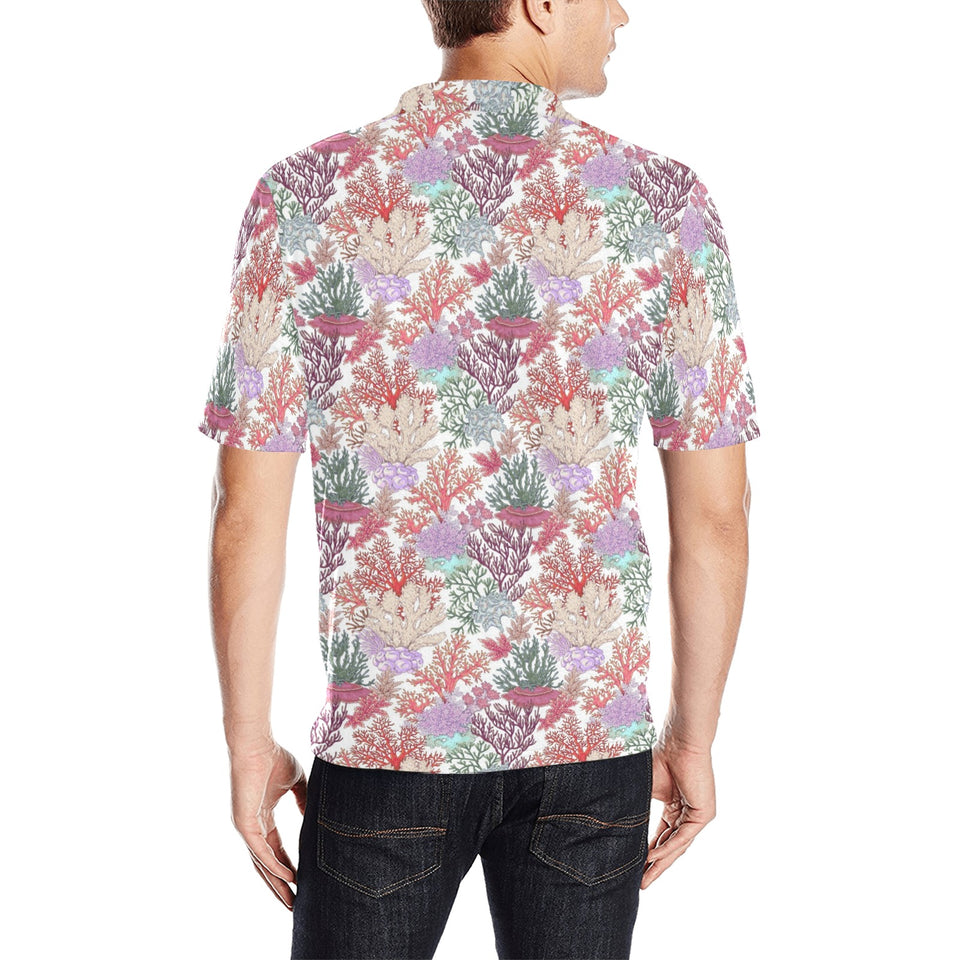 Coral Reef Pattern Print Design 03 Men's All Over Print Polo Shirt